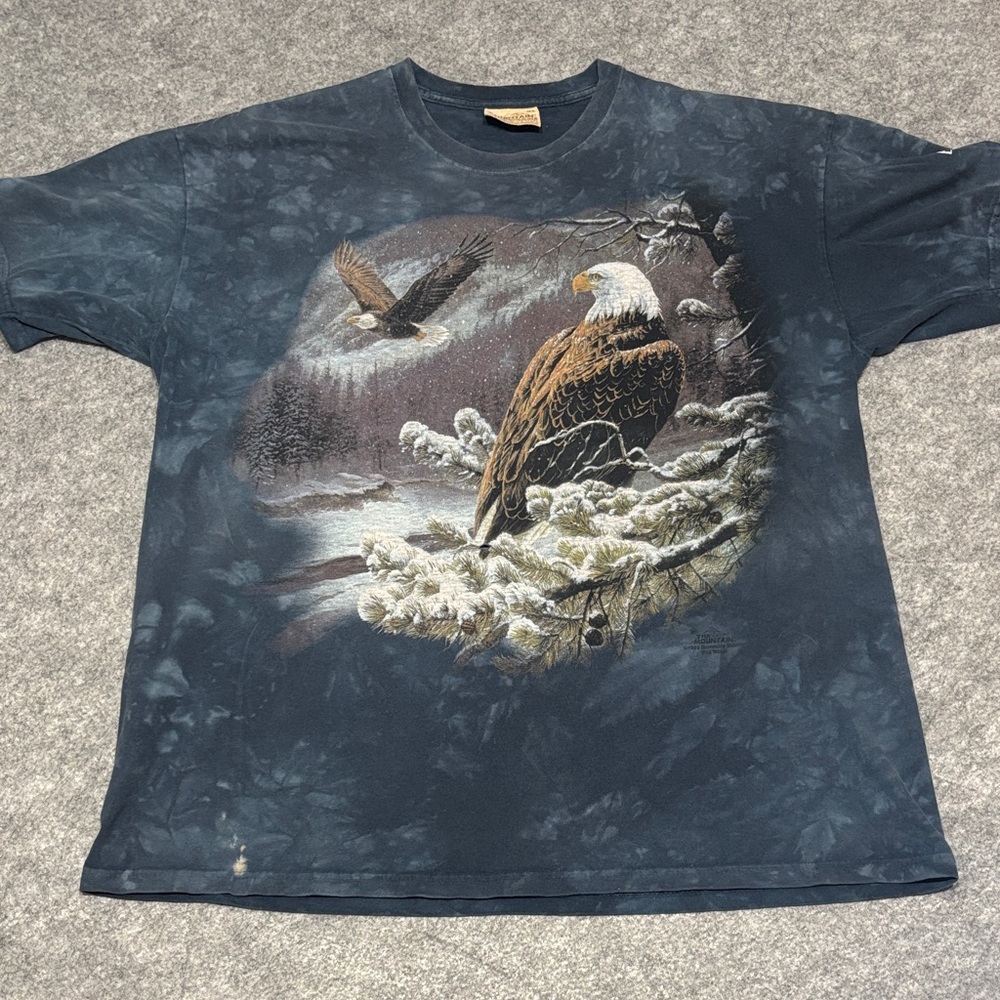 The Mountain Eagles In Flight Navy Cotton Tee